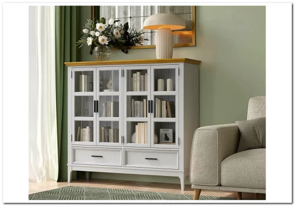 Шкаф для посуды Квадро-С 42 из массива сосны заказать по цене 60 113 руб. в Тюмени