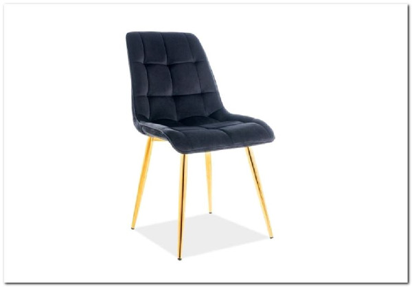 Стул кухонный Signal CHIC Velvet Bluvel 19 (черный/золотой) заказать по цене 10 726 руб. в Тюмени