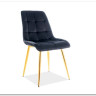 Стул кухонный Signal CHIC Velvet Bluvel 19 (черный/золотой) заказать по цене 10 726 руб. в Тюмени