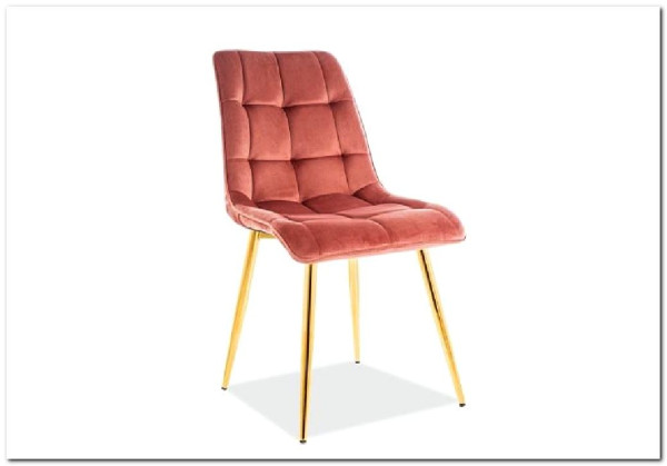 Стул кухонный Signal CHIC Velvet Bluvel 52 (античный розовый/золотой) заказать по цене 10 726 руб. в Тюмени