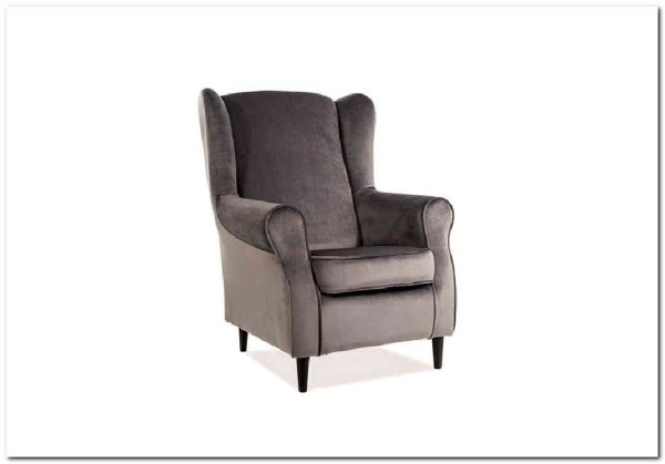Кресло BARON Velvet Bluvel 14  Signal (серый) заказать по цене 47 283 руб. в Тюмени