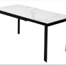 Стол CORNER 120 MATTE STATUARIO Белый мрамор матовый керамика, стекло/ черный каркас, DISAUR заказать по цене 59 400 руб. в Тюмени