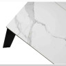Стол CORNER 120 MATTE STATUARIO Белый мрамор матовый керамика, стекло/ черный каркас, DISAUR заказать по цене 59 400 руб. в Тюмени