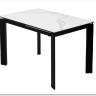 Стол CORNER 120 MATTE STATUARIO Белый мрамор матовый керамика, стекло/ черный каркас, DISAUR заказать по цене 59 400 руб. в Тюмени