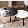 Комплект Signal KORA A, 2 стола журнальных (черный мат/белый мат/черный) заказать по цене 23 424 руб. в Тюмени
