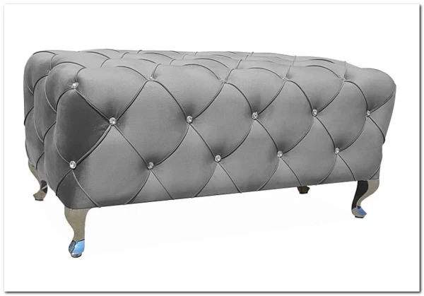 Пуф Signal HESTIA Velvet Bluvel 14 серый/серебряный 100/46/50 заказать по цене 38 606 руб. в Тюмени