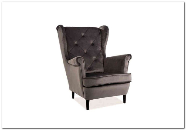 Кресло LADY Velvet Bluvel 14  Signal (серый) заказать по цене 47 283 руб. в Тюмени