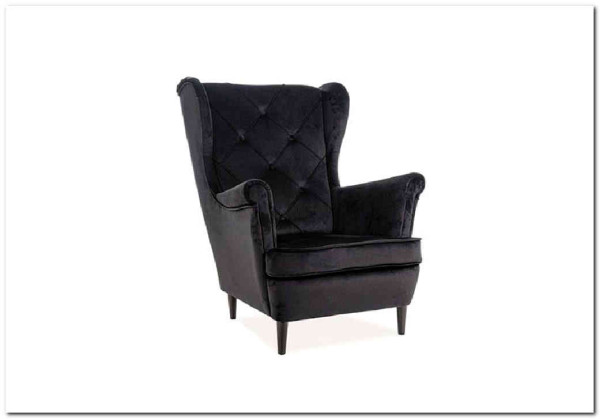 Кресло LADY Velvet Bluvel 19  Signal (черный) заказать по цене 47 283 руб. в Тюмени