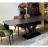 Стол BLANCO 160 MATT BLACK MARBLE SOLID CERAMIC / Орех, DISAUR заказать по цене 106 800 руб. в Тюмени