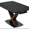 Стол BLANCO 160 MATT BLACK MARBLE SOLID CERAMIC / Орех, DISAUR заказать по цене 106 800 руб. в Тюмени
