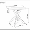 Стол обеденный Signal TALIA (эффект серого мрамора/черный) заказать по цене 26 644 руб. в Тюмени