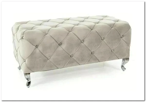 Скамья Signal HESTIA VELVET (светло-серый/серебряный) заказать по цене 38 606 руб. в Тюмени