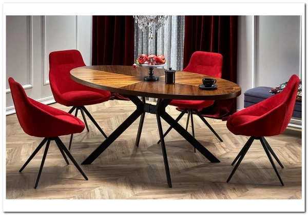 Стол обеденный Halmar LOCARNO (ореховый/черный) заказать по цене 44 604 руб. в Тюмени