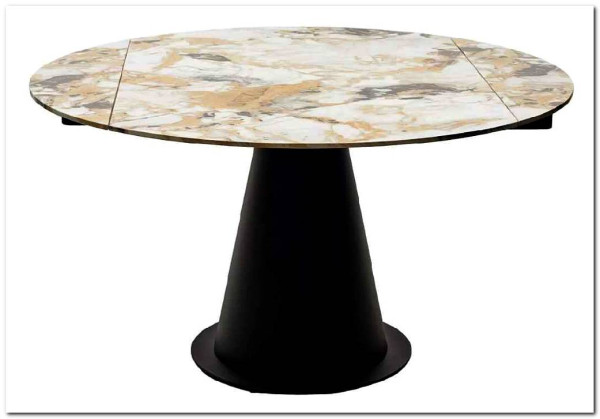 Стол TERAMO 135 GLOSS GRAND JADE SOLID CERAMIC, керамика, поворотн.механизм / Черный каркас, DISAUR заказать по цене 56 970 руб. в Тюмени