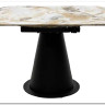 Стол TERAMO 135 GLOSS GRAND JADE SOLID CERAMIC, керамика, поворотн.механизм / Черный каркас, DISAUR заказать по цене 56 970 руб. в Тюмени