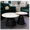 Комплект Halmar MAGNETA, 2 стола журнальных (белый мрамор/черный) заказать по цене 20 425 руб. в Тюмени
