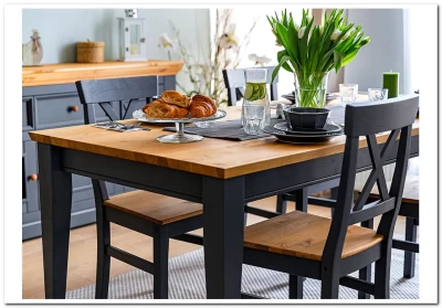 Стол обеденный Форест Графит 120 (массив)