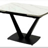Стол ALATRI 120 MATT WHITE MARBLE SINTERED STONE / BLACK заказать по цене 75 200 руб. в Тюмени