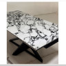 Стол VICENZA 180 раскладной GLOSS BULGARI WHITE, керамика / Черный, DISAUR заказать по цене 69 930 руб. в Тюмени
