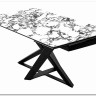 Стол VICENZA 180 раскладной GLOSS BULGARI WHITE, керамика / Черный, DISAUR заказать по цене 69 930 руб. в Тюмени