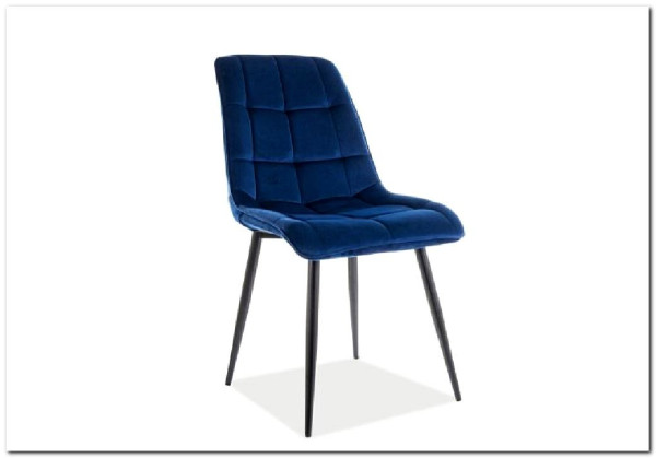 Стул кухонный Signal CHIC Velvet Bluvel 86 (темно-синий/черный) заказать по цене 9 962 руб. в Тюмени