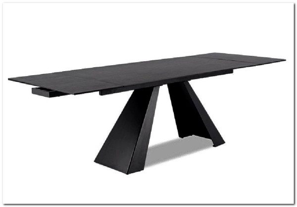 Стол обеденный Signal SALVADORE Ceramic 160 раскладной (Pietra Di Savoia серый/черный мат) заказать по цене 136 474 руб. в Тюмени