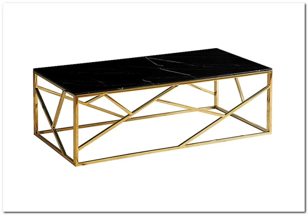 Стол журнальный Signal ESCADA A II (эффект черного мрамора/золотой) заказать по цене 41 751 руб. в Тюмени