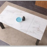 Стол CORNER 120 MATT WHITE MARBLE SOLID CERAMIC / BLACK заказать по цене 53 750 руб. в Тюмени