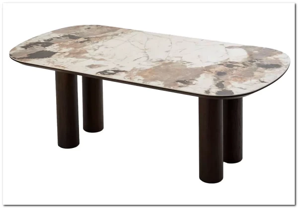 Стол ПИНО (PINO) 210 цвет CA035, керамика / ТЕМНЫЙ ОРЕХ, ®DISAUR заказать по цене 80 700 руб. в Тюмени