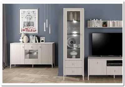 Тумба-витрина Далия персидский жемчуг KOM1W2D БРВ