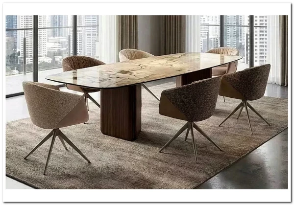 Стол ТЕРРА (TERRA) 240 (360) БЕЖЕВЫЙ МРАМОР TL-331, испанская керамика / Орех, ®DISAUR заказать по цене 203 800 руб. в Тюмени