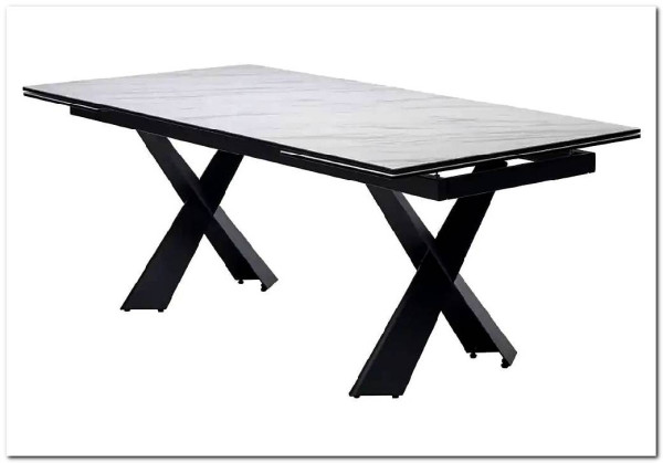Стол ORISTANO 200 MARBLES KL-99 Белый мрамор матовый, итальянская керамика/ черный каркас, DISAUR заказать по цене 99 040 руб. в Тюмени