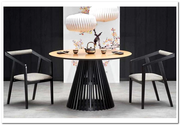 Стол обеденный Halmar MIYAKI 120 дуб натуральный/черный заказать по цене 87 560 руб. в Тюмени