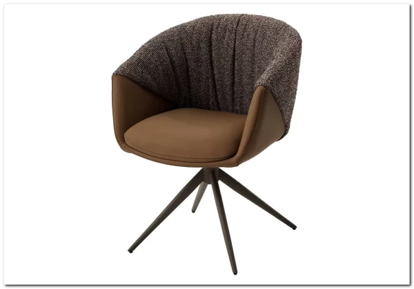 Стул ГИССЕН (GISSEN) 360 град., цвет КОФЕ HP032-08A PU / V885-1, экокожа / ткань / ЛАТТЕ, ®DISAUR заказать по цене 18 550 руб. в Тюмени