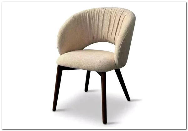 Стул ПИОЛА (PIOLA), цвет СВЕТЛО-БЕЖЕВЫЙ CITY-102, букле / ОРЕХ каркас, ®DISAUR заказать по цене 15 150 руб. в Тюмени