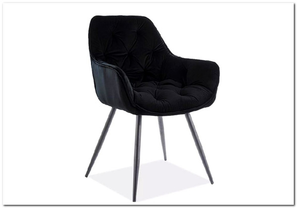 Стул кухонный Signal CHERRY Velvet Bluvel 19 (черный/черный мат) заказать по цене 14 573 руб. в Тюмени