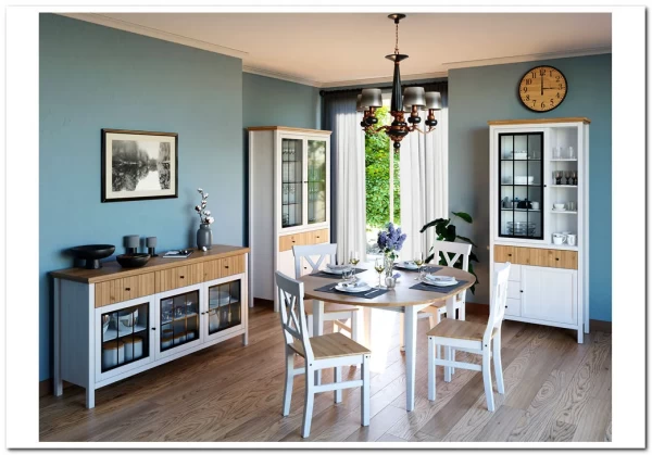 Мебель для гостиной из сосны Сканди белый воск заказать по цене 123 112 руб. в Тюмени