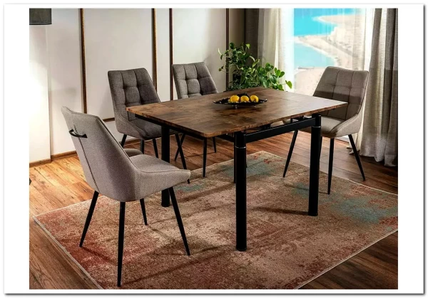 Стол обеденный Signal GD082 80 раскладной (орех винтажный/черный мат) заказать по цене 34 607 руб. в Тюмени