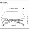 Стол обеденный Halmar ALFREDO 160 (белый мрамор/черный) заказать по цене 59 488 руб. в Тюмени
