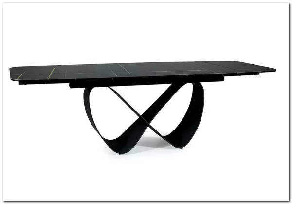 Стол обеденный Signal INFINITY Ceramic 160 раскладной (черный Azario black/черный мат) заказать по цене 209 327 руб. в Тюмени