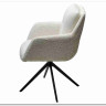 Стул MEADOW 360 град. поворот. Белый XD841-01, букле / черный каркас, DISAUR заказать по цене 15 615 руб. в Тюмени