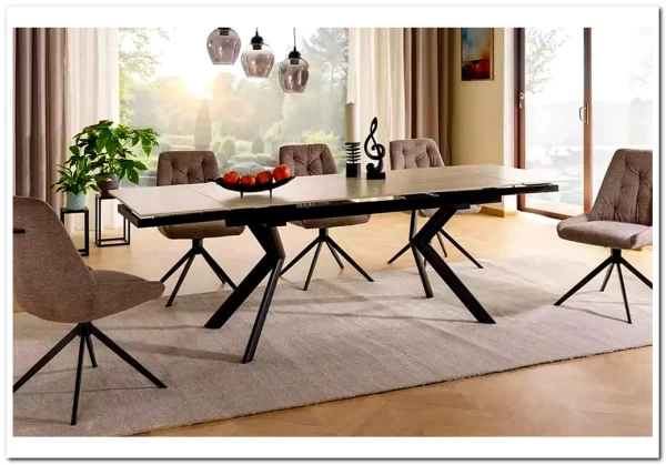 Стол обеденный Signal NORTON 160 (травертин/черный) заказать по цене 86 973 руб. в Тюмени