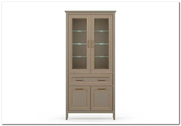 Шкаф-витрина Classic глиняный серый REG2W2D1S BRW заказать по цене 43 240 руб. в Тюмени