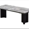 Стол АДАЖИО 240 (320) см MINERAL STONE NATURAL, керамика / Черный каркас заказать по цене 123 150 руб. в Тюмени