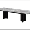 Стол АДАЖИО 240 (320) см MINERAL STONE NATURAL, керамика / Черный каркас заказать по цене 123 150 руб. в Тюмени