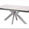 Стол BELLUNO 160 MARBLES KL-99 Белый мрамор матовый итальянская керамика/ белый каркас заказать по цене 99 320 руб. в Тюмени