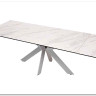 Стол BELLUNO 160 MARBLES KL-99 Белый мрамор матовый итальянская керамика/ белый каркас заказать по цене 99 320 руб. в Тюмени