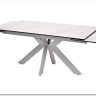 Стол BELLUNO 160 MARBLES KL-99 Белый мрамор матовый итальянская керамика/ белый каркас заказать по цене 99 320 руб. в Тюмени