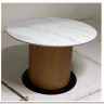 Стол MESA D120 цвет БЕЛЫЙ МРАМОР M326 / Каркас OAK, DISAUR заказать по цене 68 300 руб. в Тюмени
