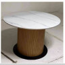 Стол MESA D120 цвет БЕЛЫЙ МРАМОР M326 / Каркас OAK, DISAUR заказать по цене 68 300 руб. в Тюмени